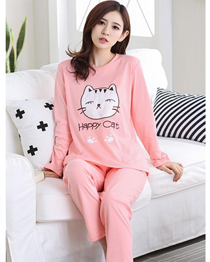 Pink Happy Cat Night Suit in Pakistan at best Price | buyshop.com.pk